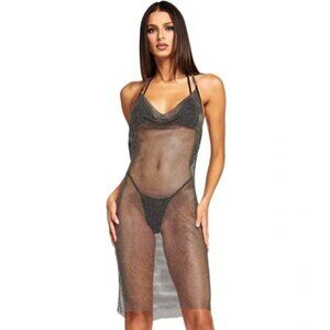 I.AM.GIA - IVETA DIAMANTE DRESS - DIAMANTE - S / SILVER